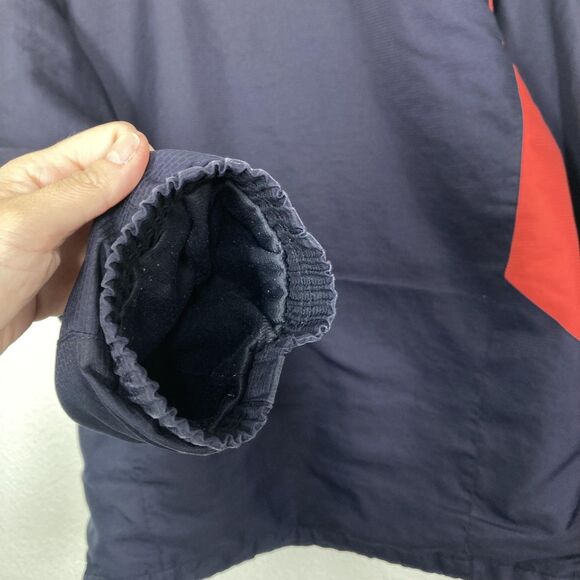Arena Jacket Womens Medium Navy Red Full Zip Track Warm Up Swim Team 170 - Picture 16 of 16